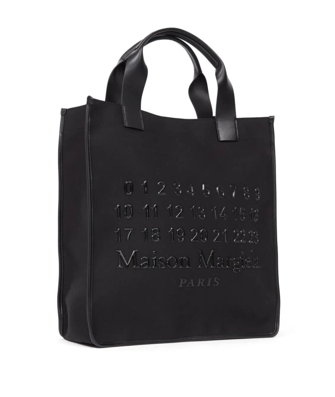 MAISON MARGIELA Черная синтетическая сумка тоут, фото 5