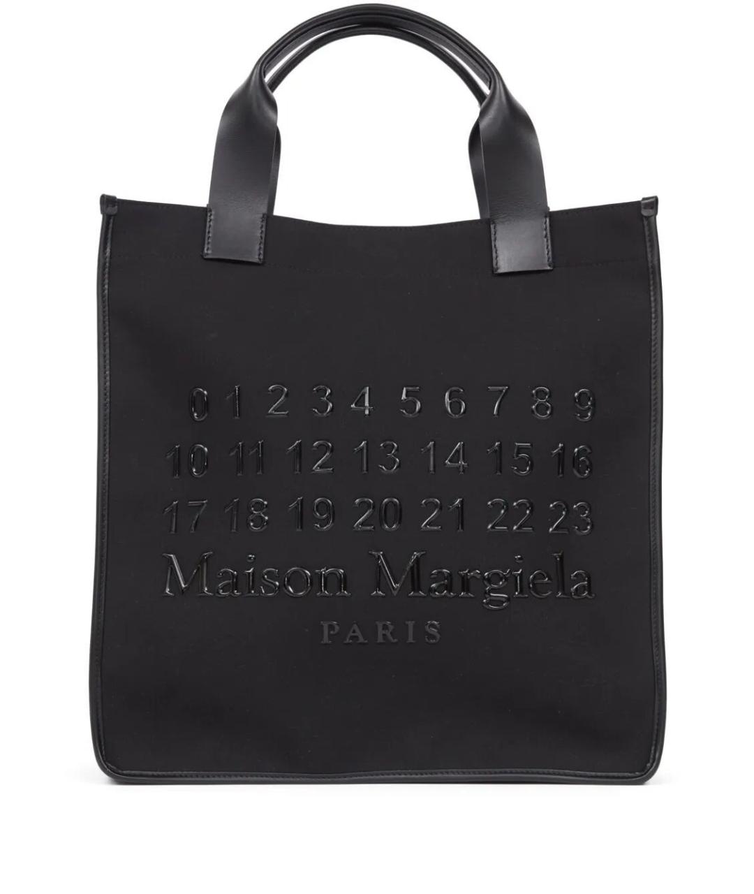 MAISON MARGIELA Черная синтетическая сумка тоут, фото 1