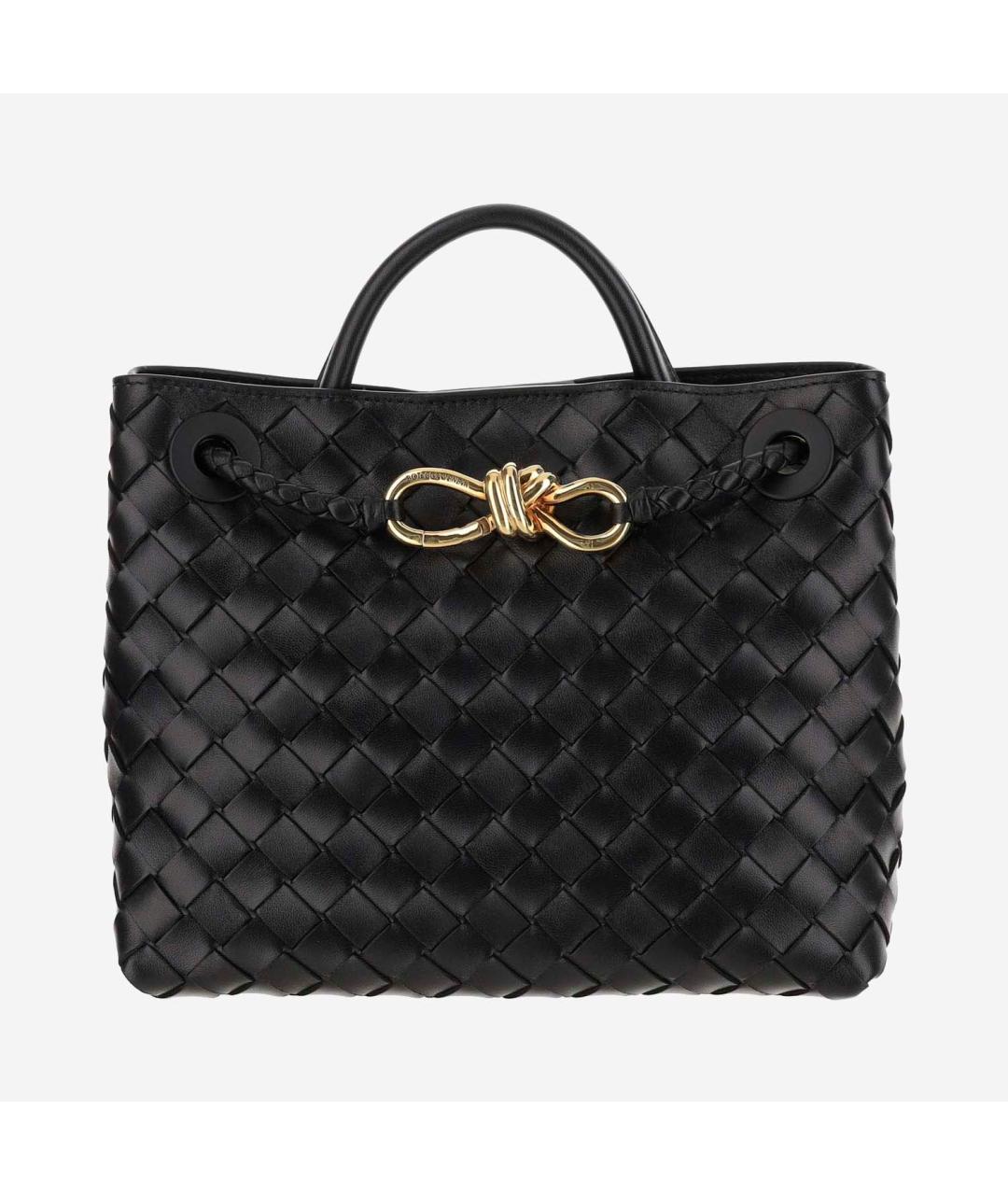BOTTEGA VENETA Черная кожаная сумка тоут, фото 6