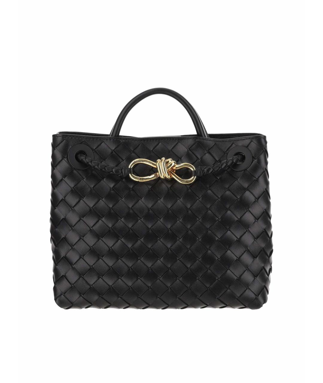 BOTTEGA VENETA Черная кожаная сумка тоут, фото 1
