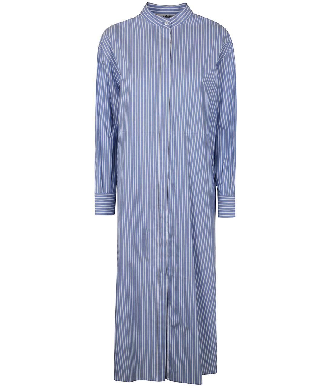 'S MAX MARA Синее хлопковое повседневное платье, фото 1