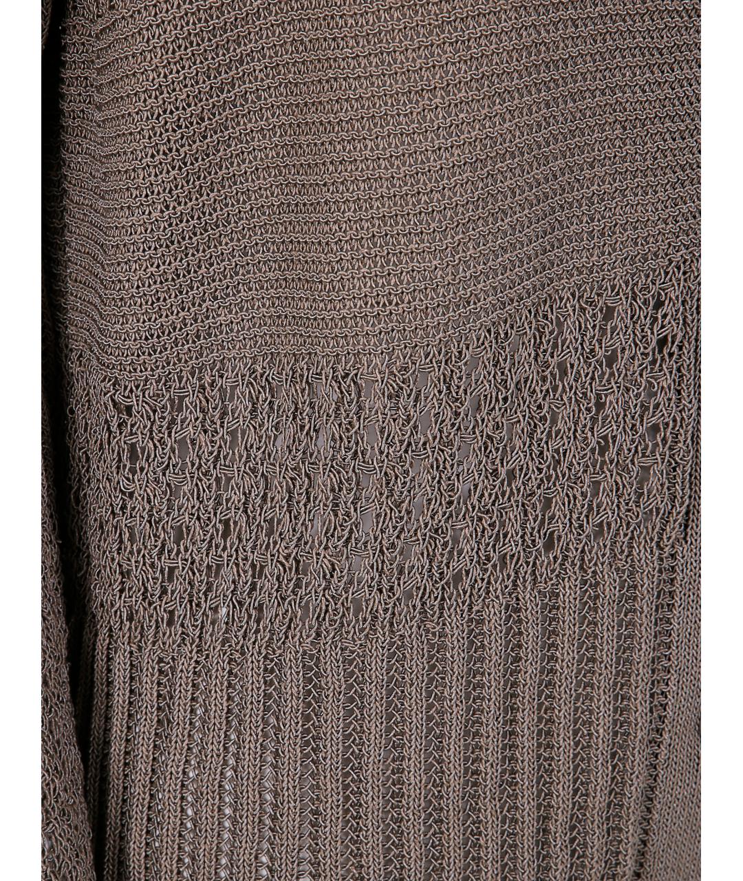MAX MARA Коричневый хлопковый кардиган, фото 3