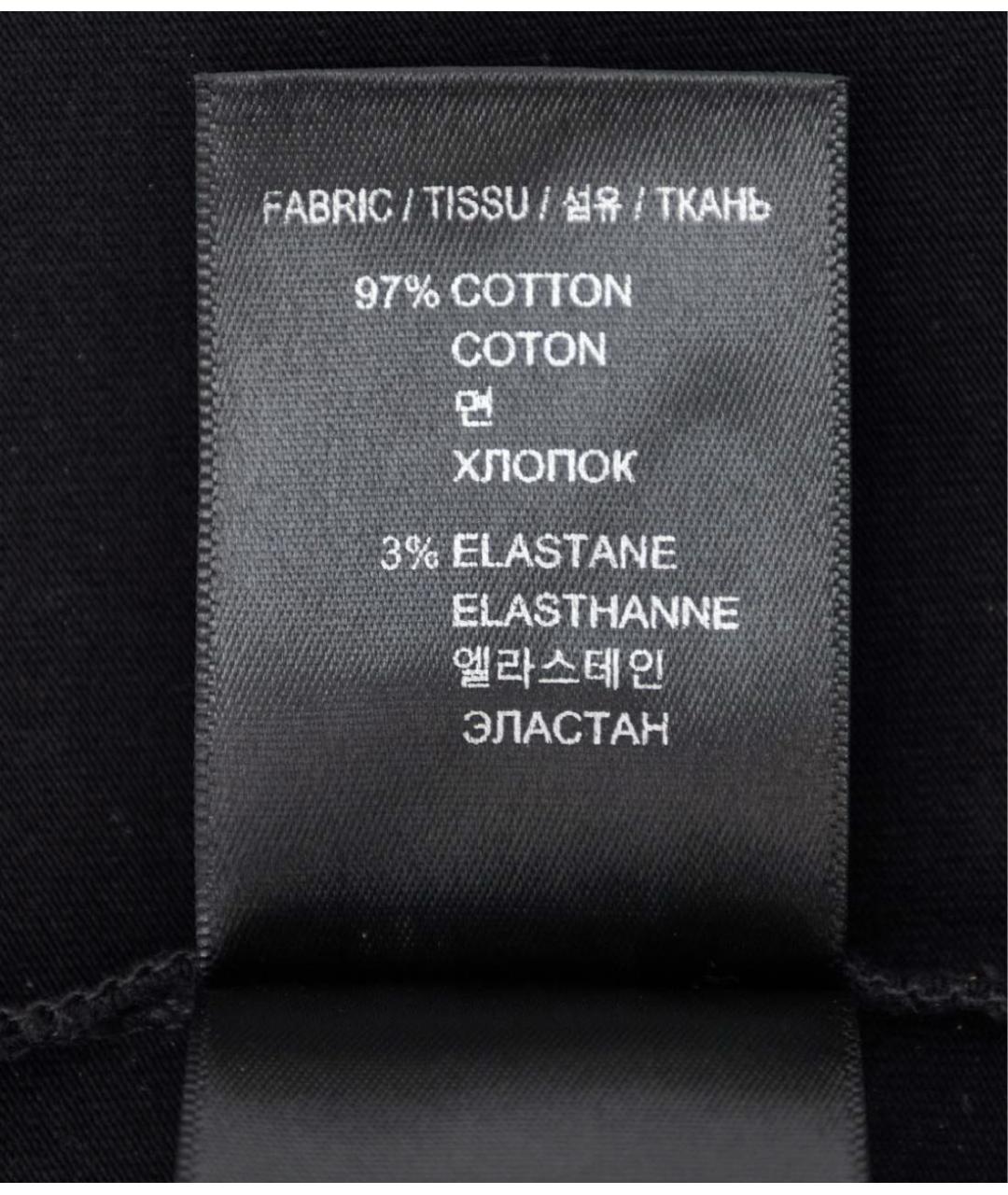 VETEMENTS Черная хлопковая футболка, фото 5