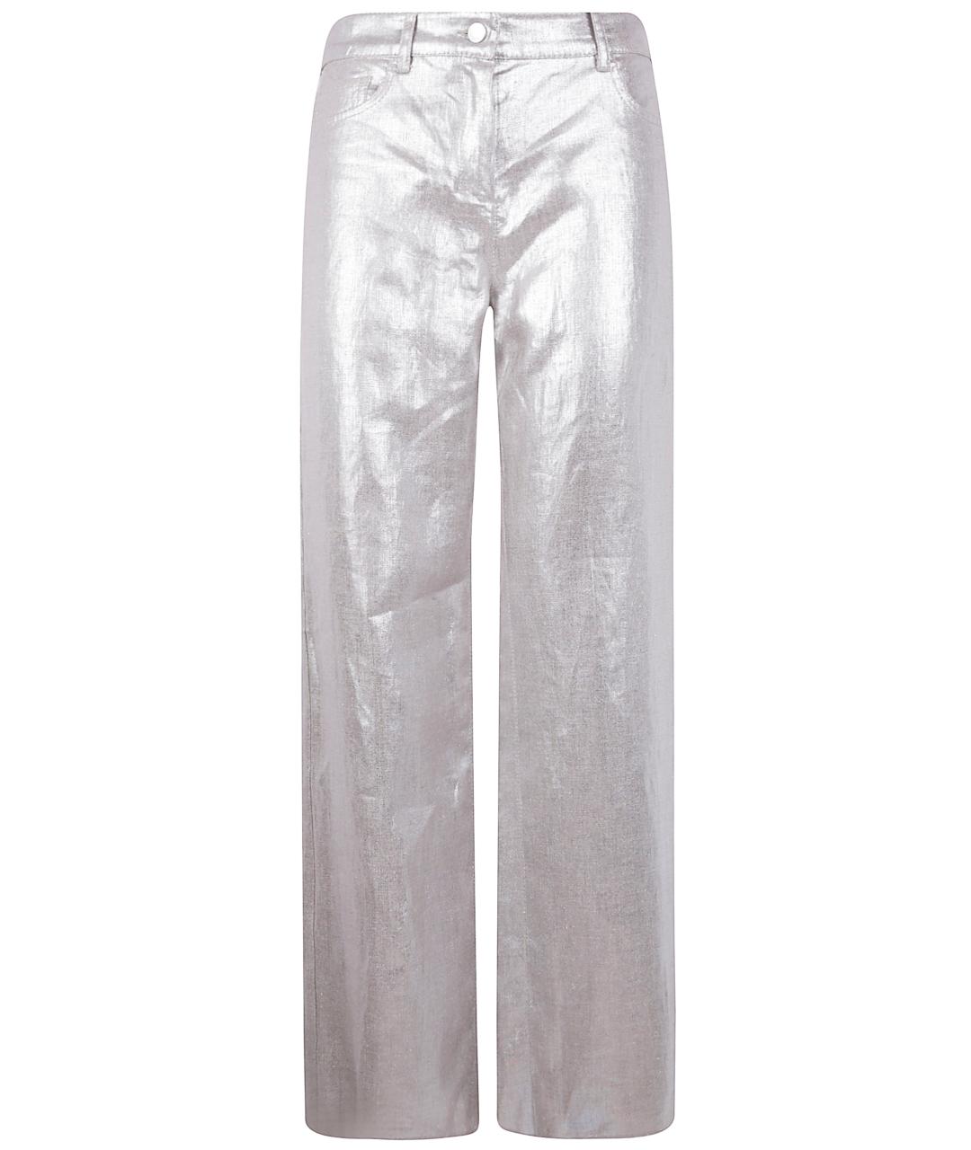 'S MAX MARA Серебряные прямые брюки, фото 1