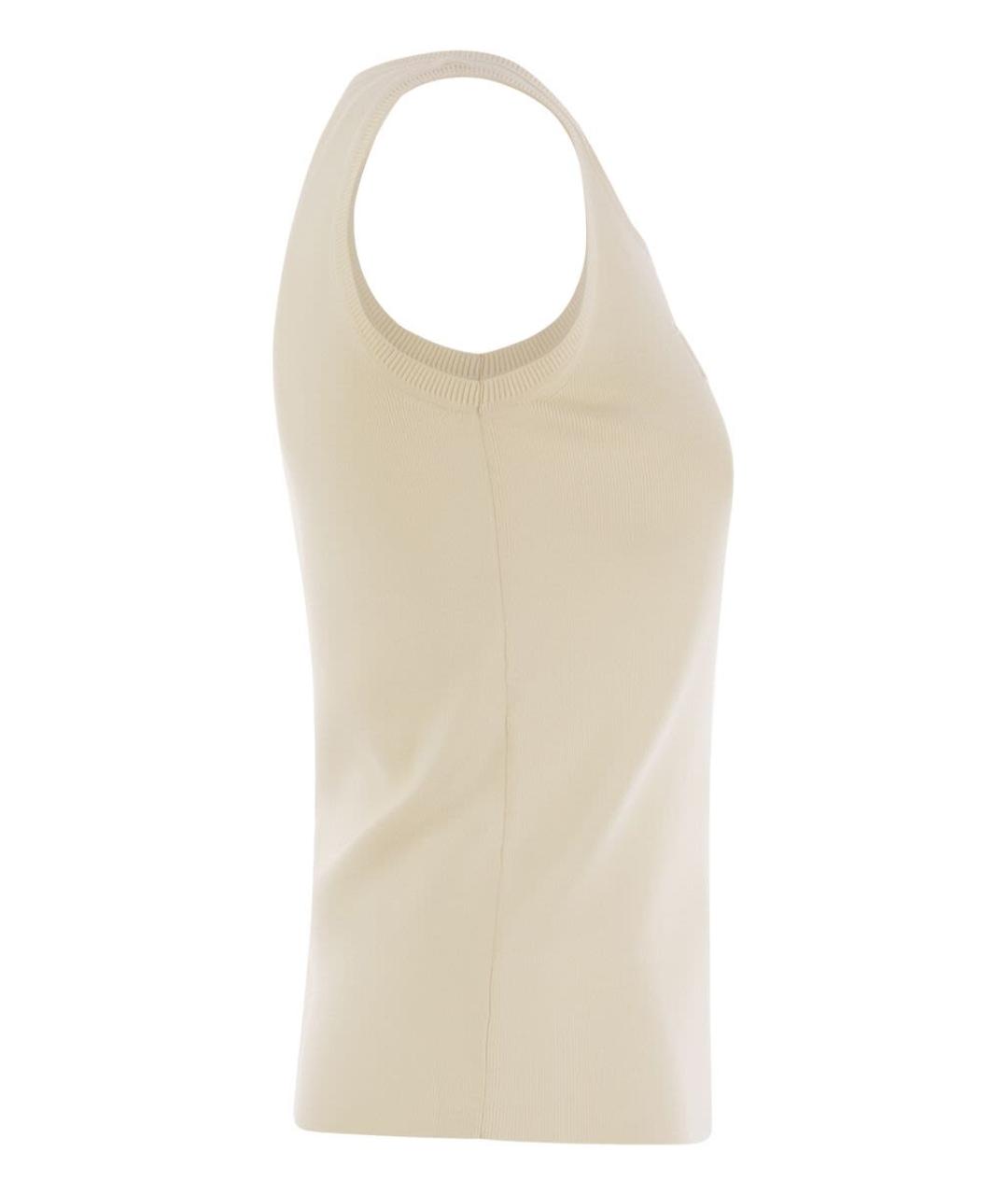 MAX MARA Бежевая вискозная майка, фото 3