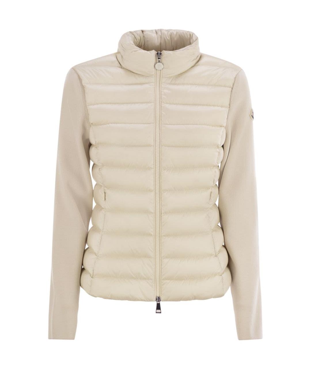 MONCLER Бежевая полиэстеровая куртка, фото 1