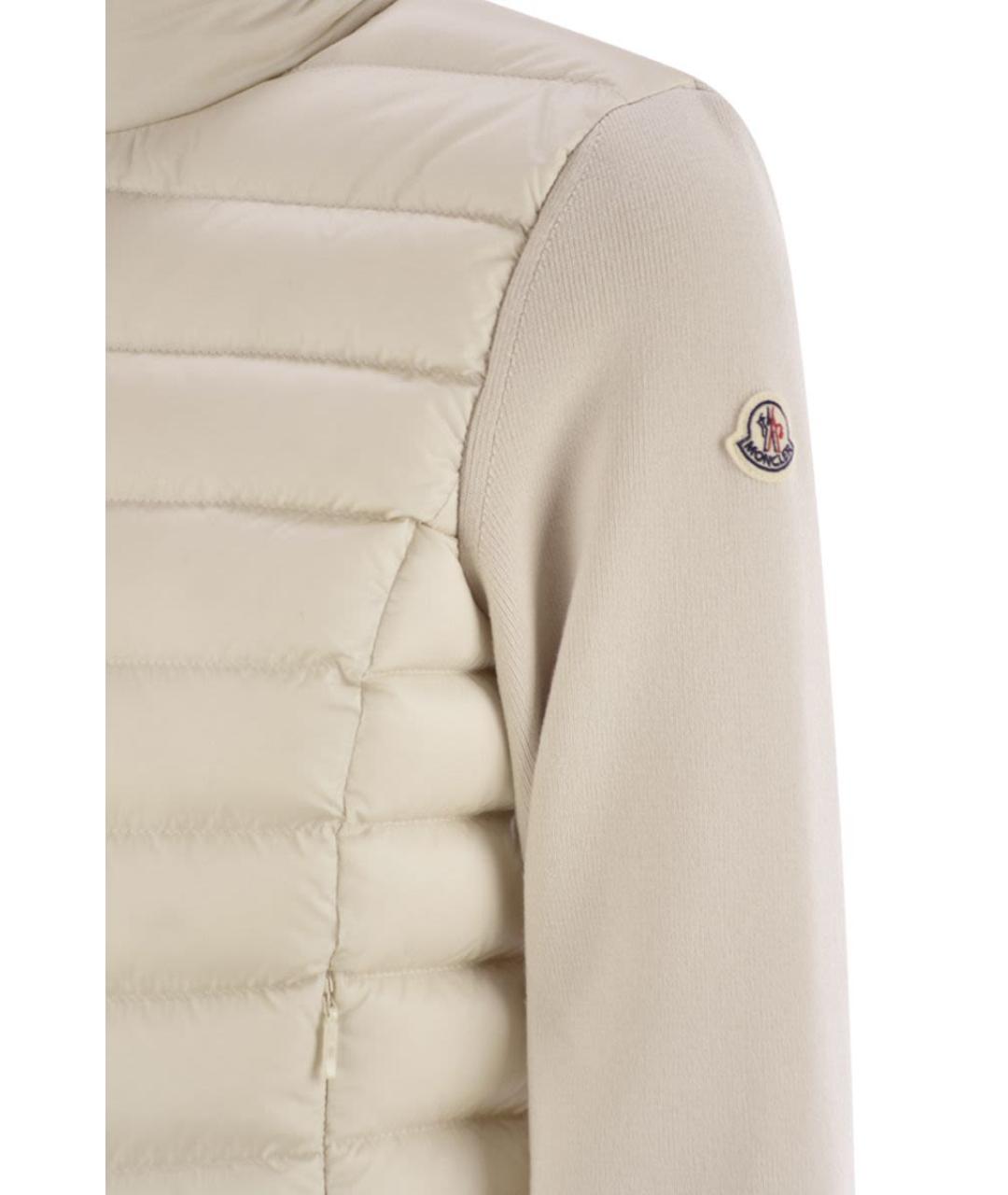 MONCLER Бежевая полиэстеровая куртка, фото 3