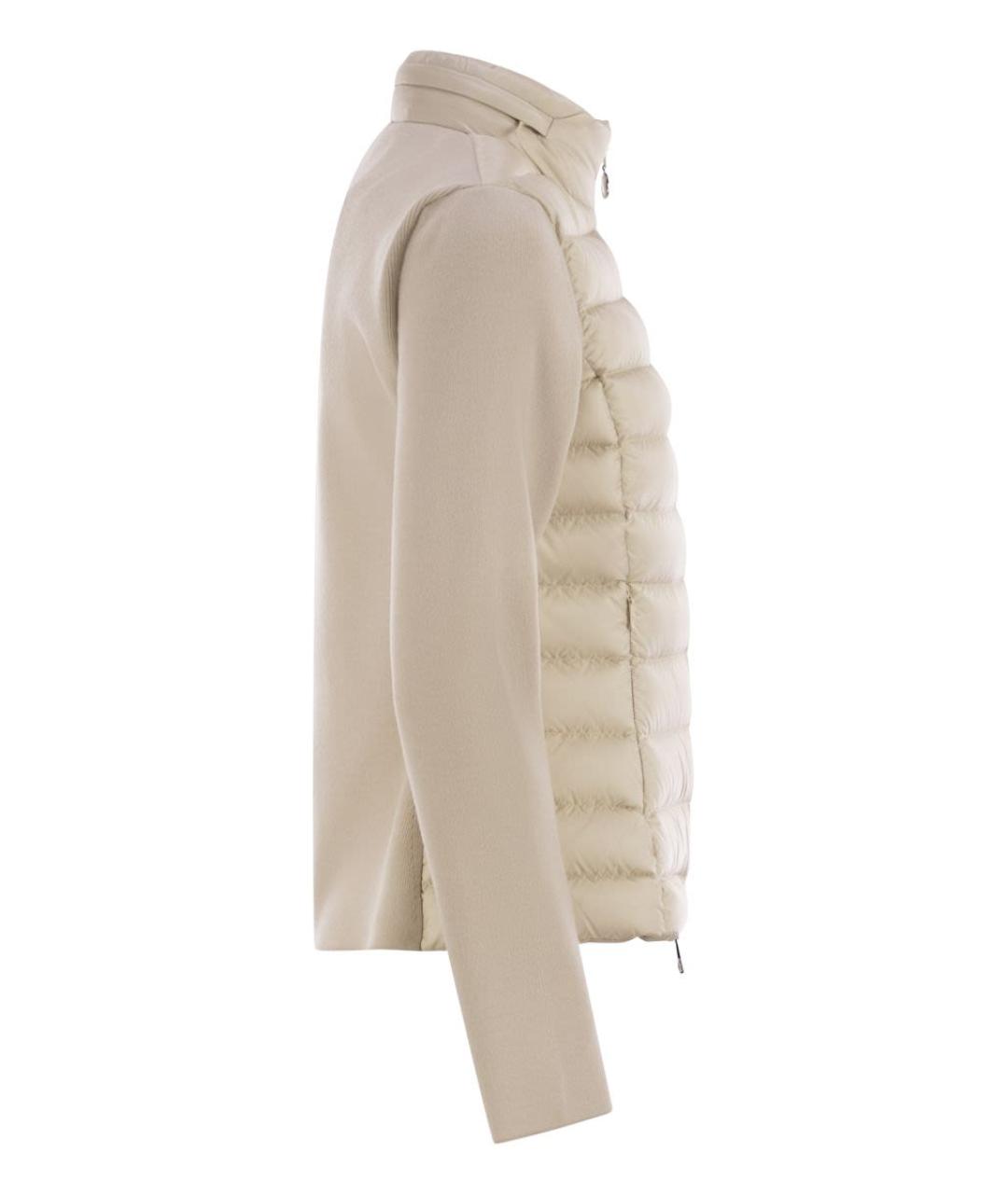 MONCLER Бежевая полиэстеровая куртка, фото 2