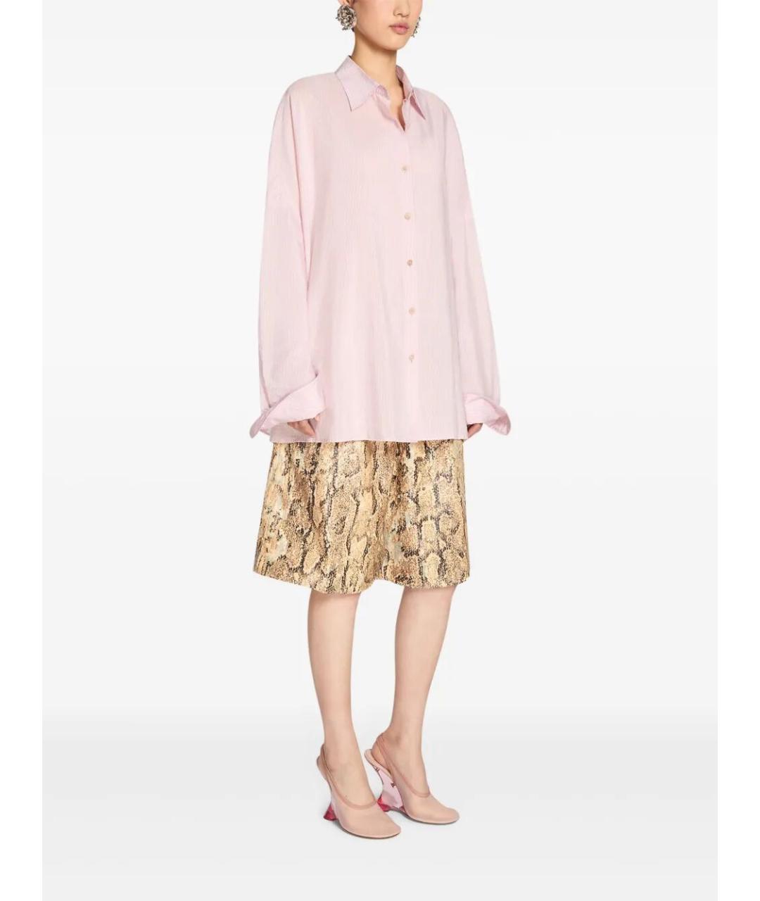 DRIES VAN NOTEN Розовая хлопковая рубашка, фото 5