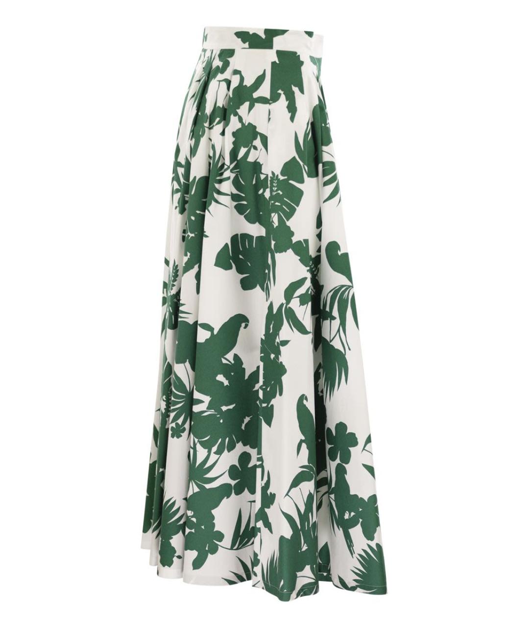 MAX MARA Зеленая хлопковая юбка миди, фото 3