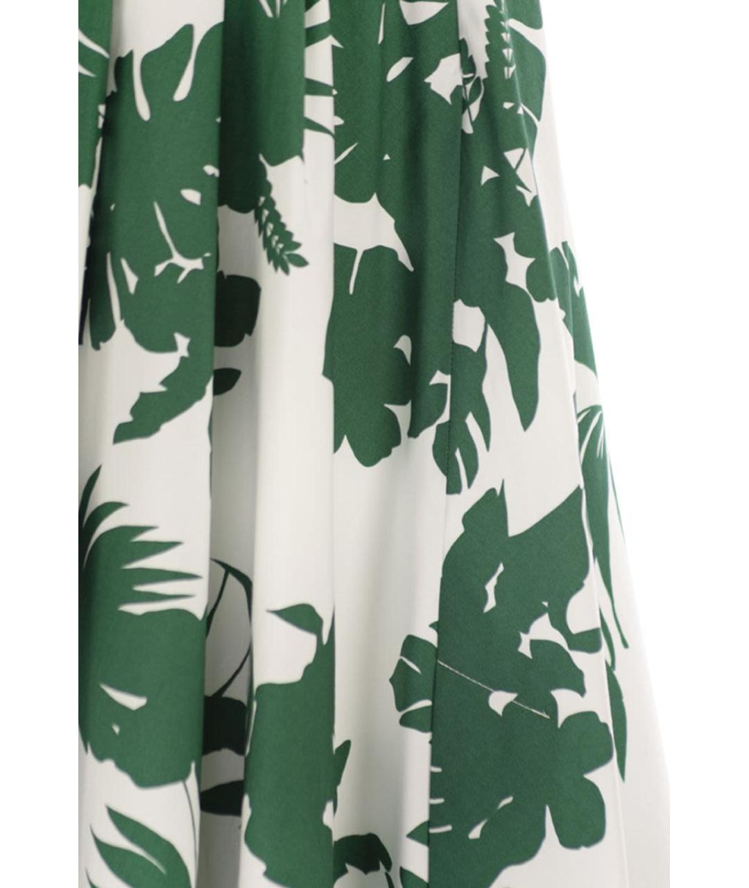 MAX MARA Зеленая хлопковая юбка миди, фото 4