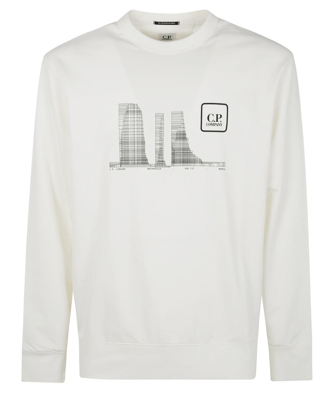 CP COMPANY Белый хлопковый джемпер / свитер, фото 1
