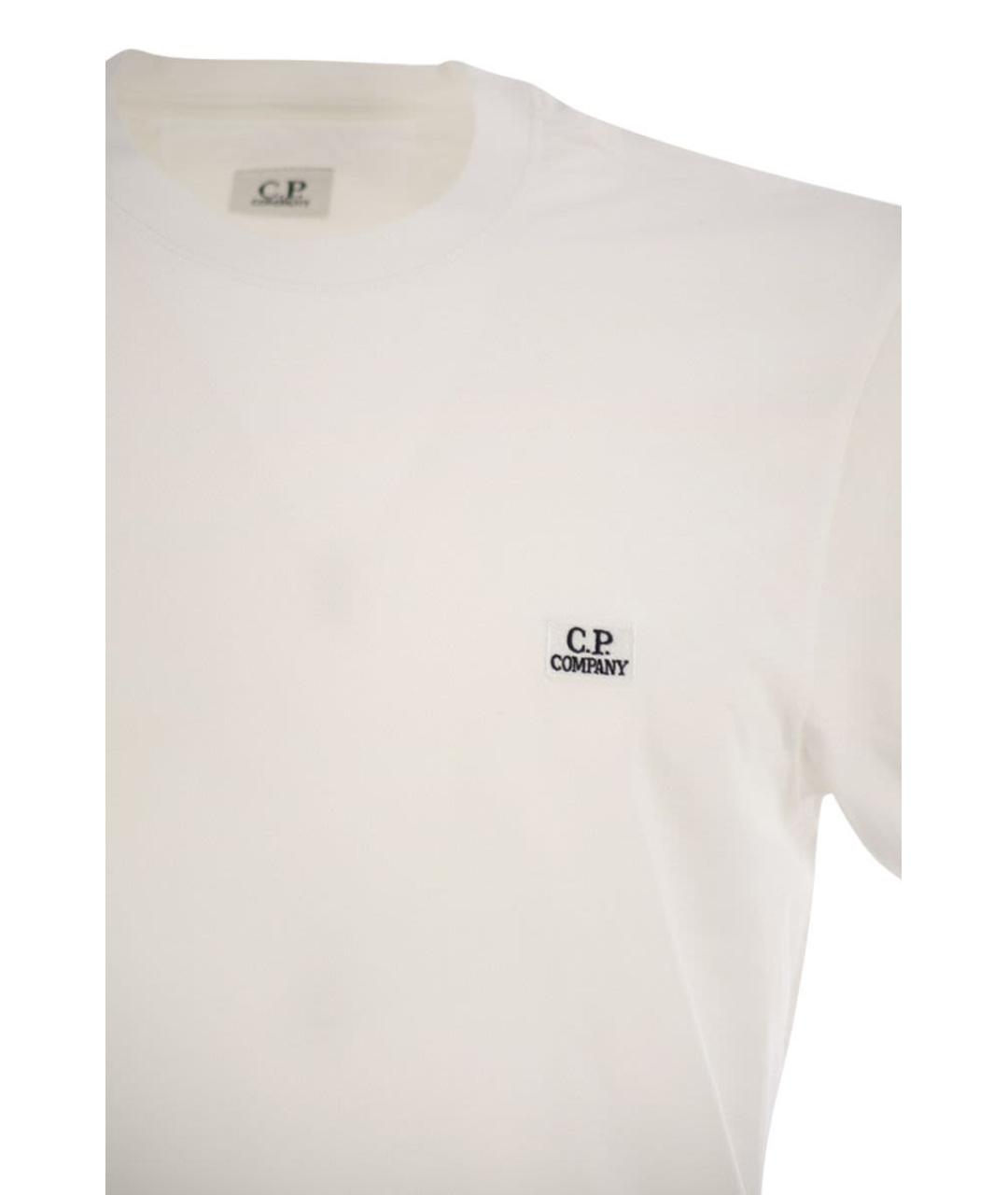 CP COMPANY Белая хлопковая футболка, фото 4