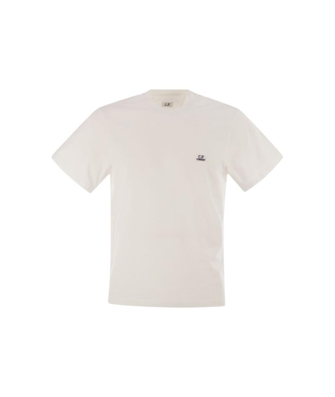 CP COMPANY Белая хлопковая футболка, фото 1