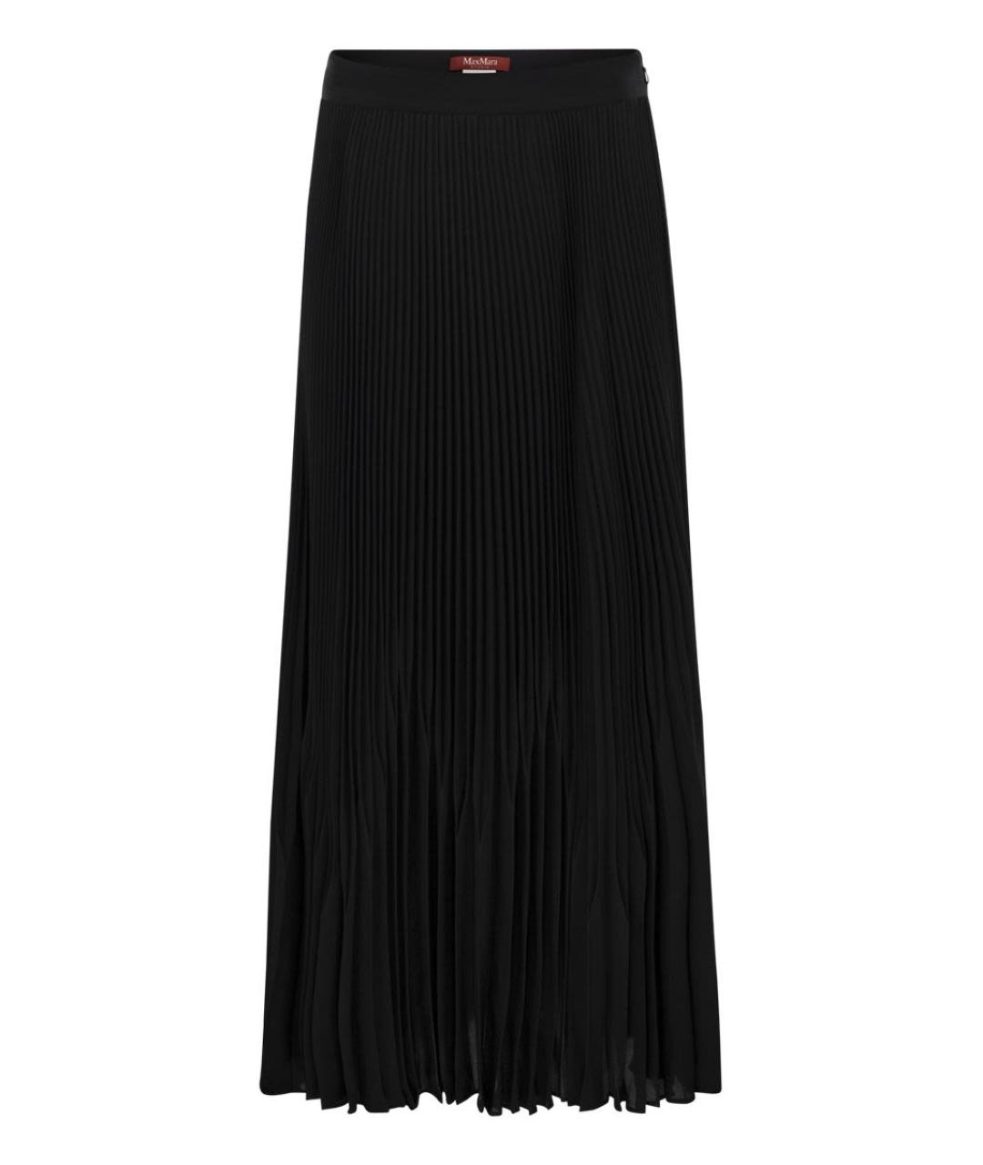MAX MARA Черная полиэстеровая юбка миди, фото 1