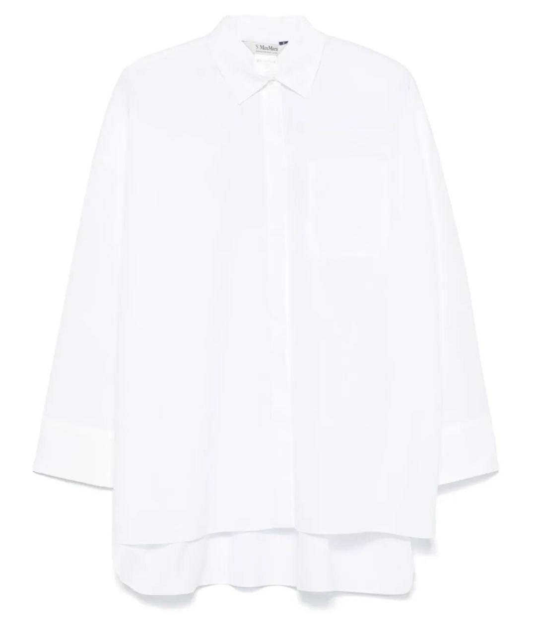 'S MAX MARA Белая хлопковая рубашка, фото 1