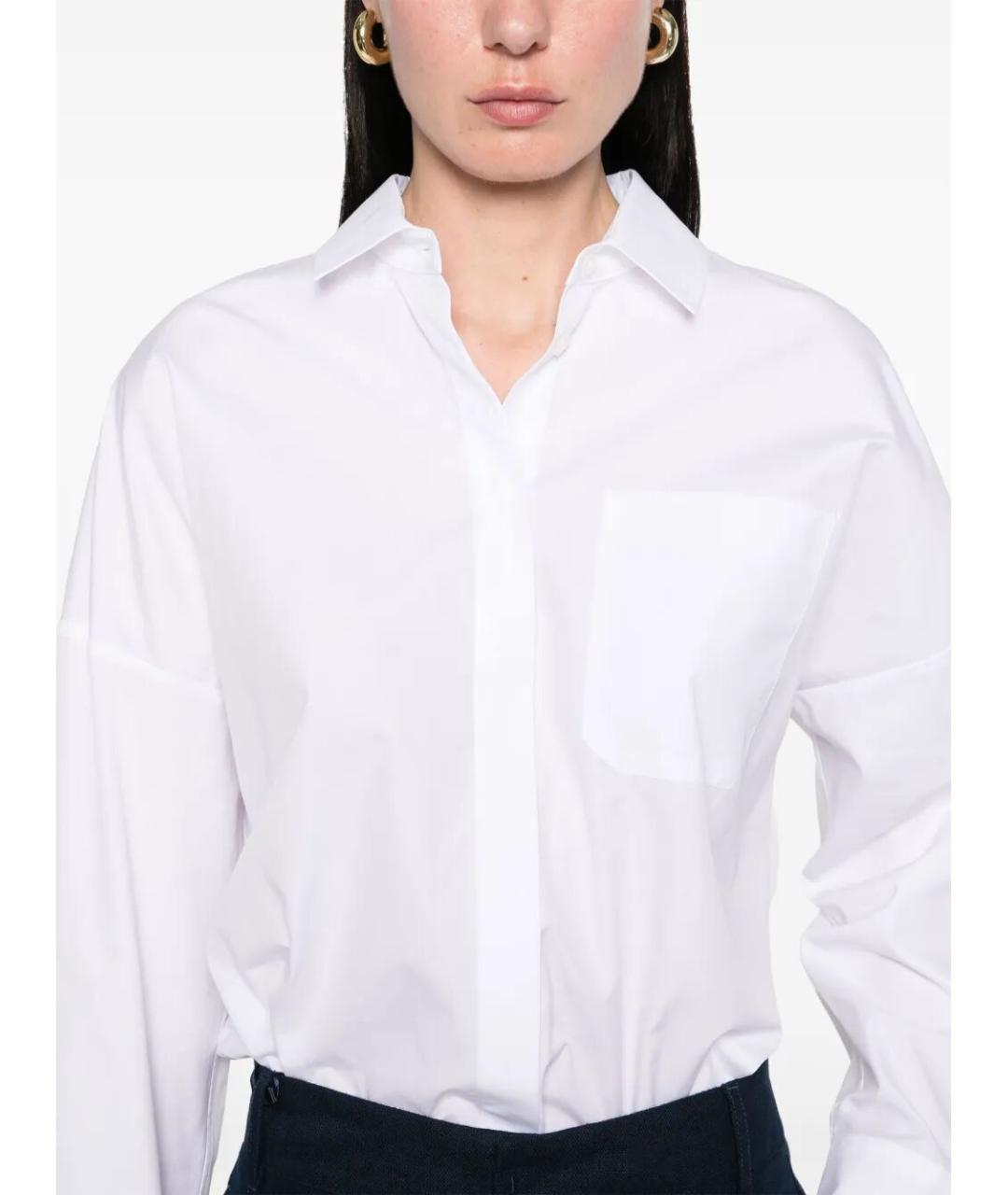 'S MAX MARA Белая хлопковая рубашка, фото 2