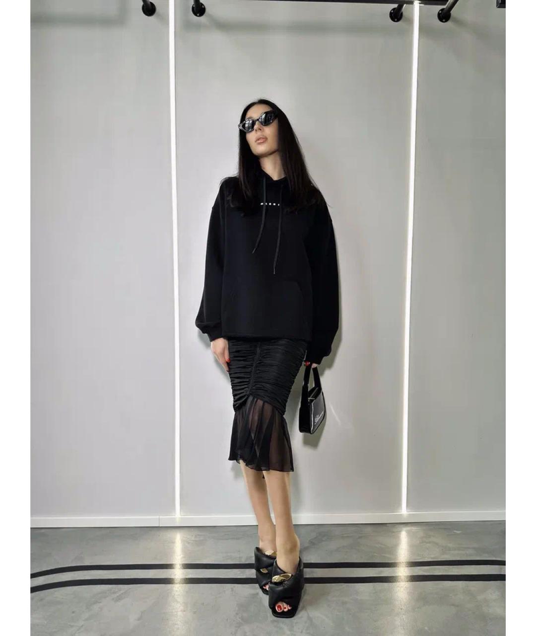 BLUMARINE Черная вискозная юбка миди, фото 2