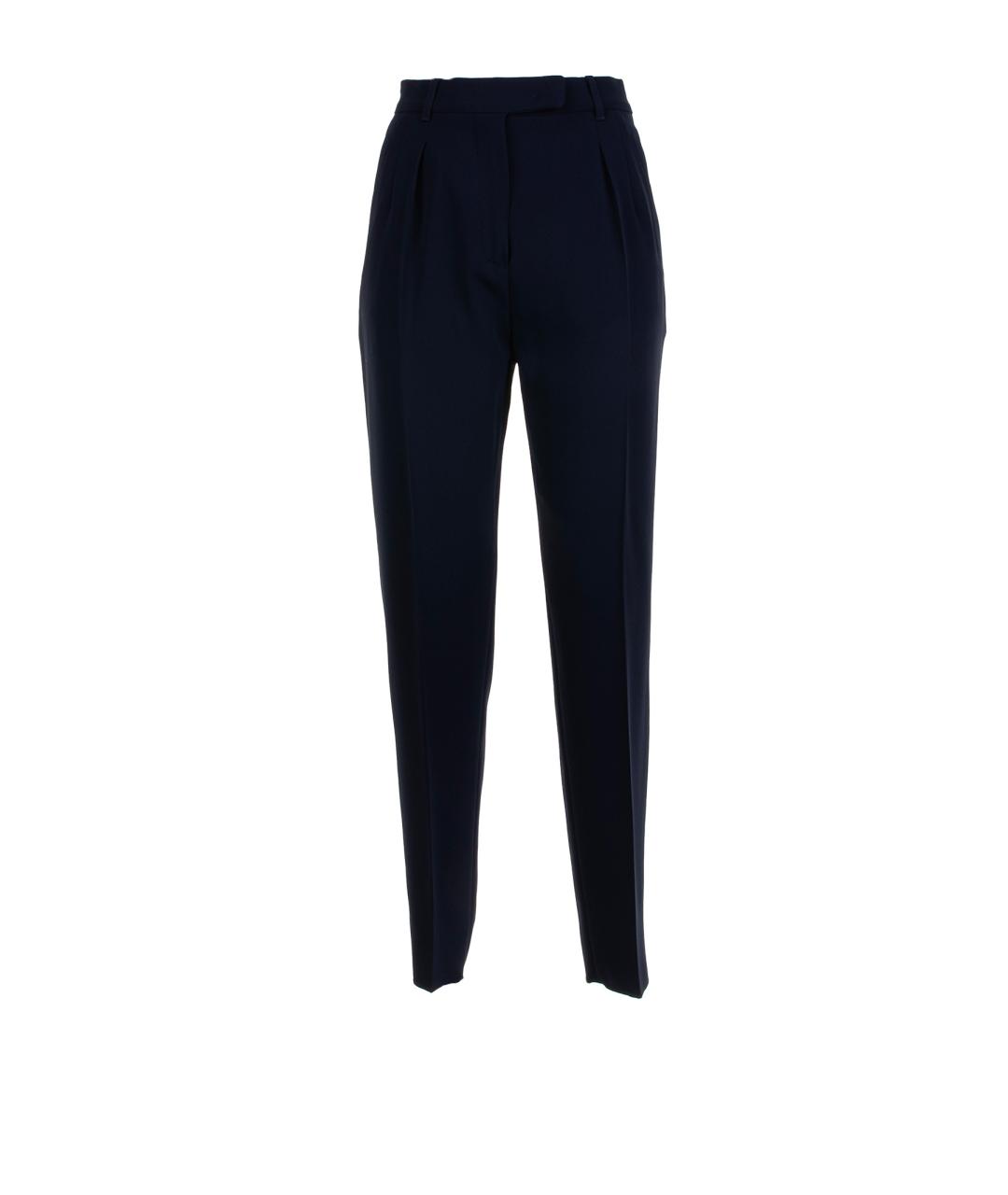 MAX MARA STUDIO Темно-синие прямые брюки, фото 1