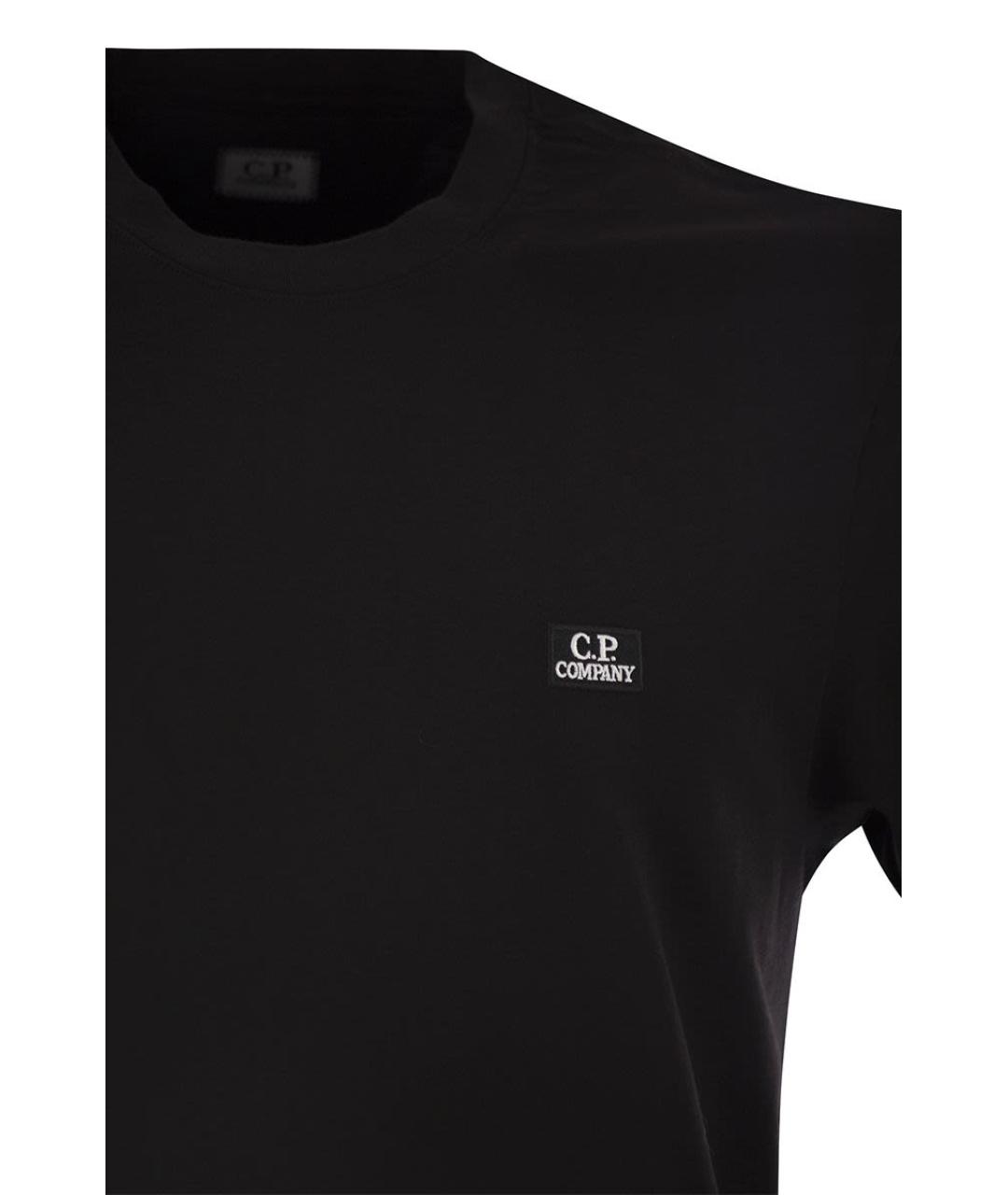 CP COMPANY Черная хлопковая футболка, фото 4