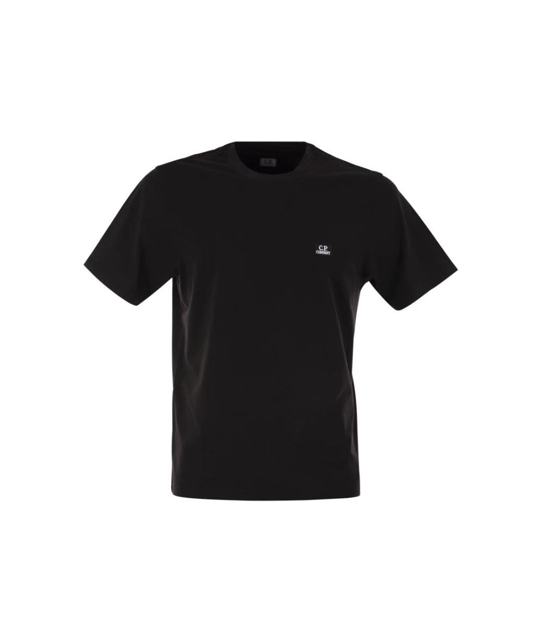 CP COMPANY Черная хлопковая футболка, фото 1