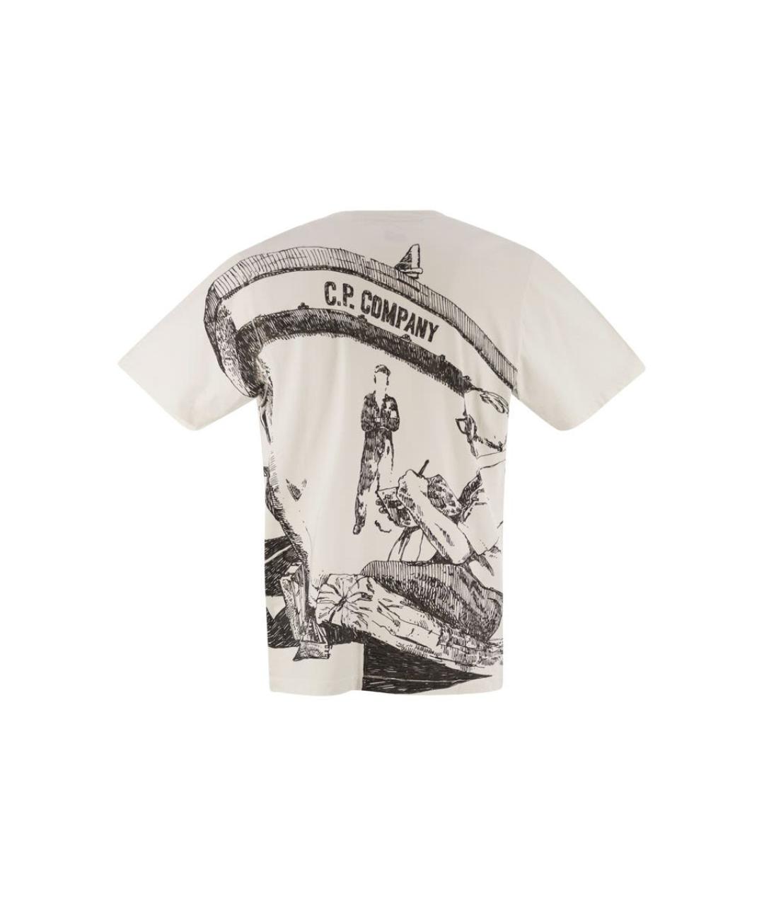 CP COMPANY Белая хлопковая футболка, фото 2