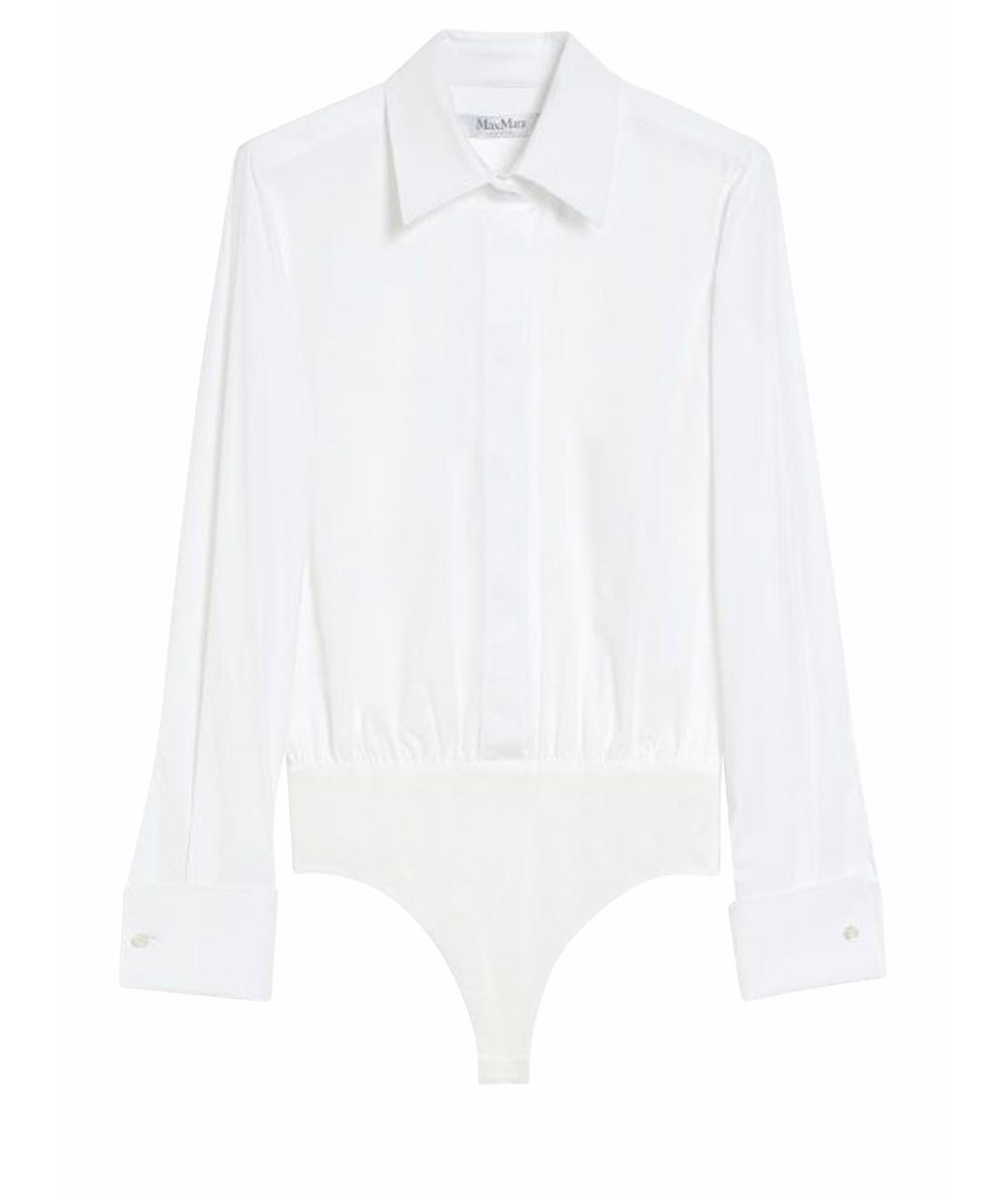 MAX MARA Белая хлопковая рубашка, фото 1