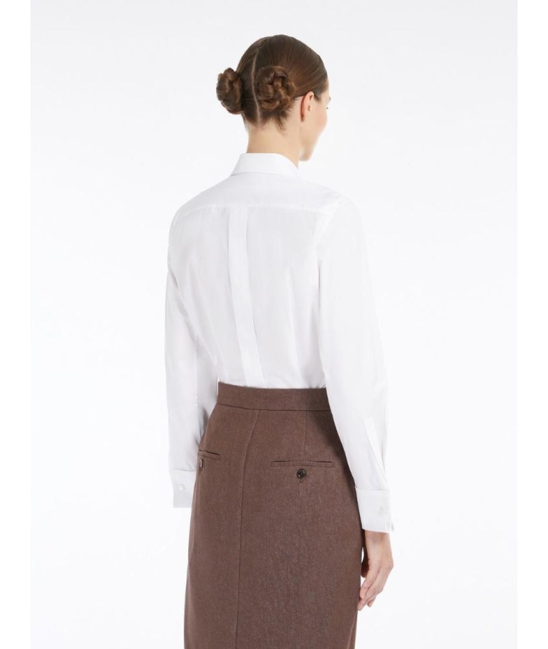 MAX MARA Белая хлопковая рубашка, фото 3