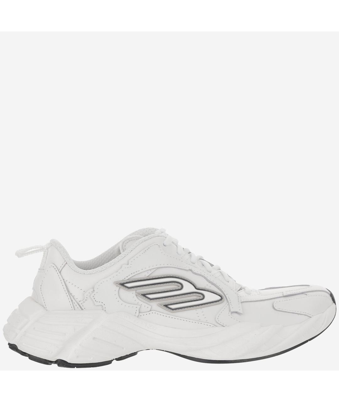 BALENCIAGA Белые синтетические низкие кроссовки / кеды, фото 6