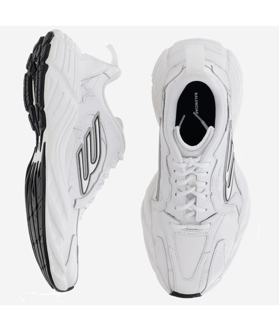 BALENCIAGA Белые синтетические низкие кроссовки / кеды, фото 4