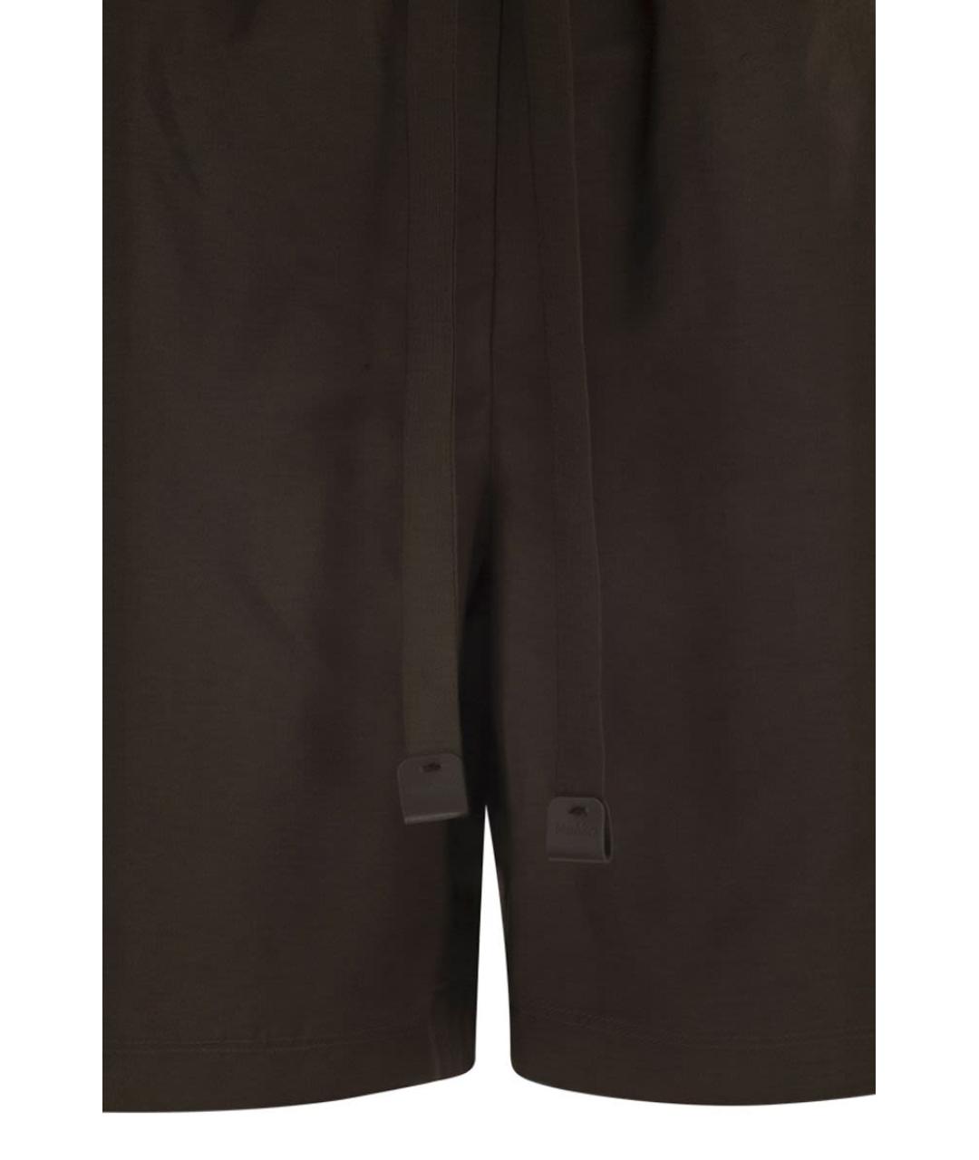 MAX MARA Коричневые льняные шорты, фото 4