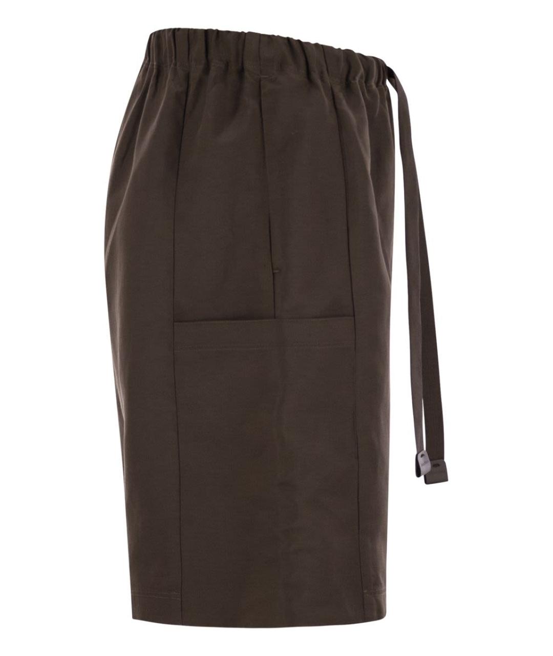 MAX MARA Коричневые льняные шорты, фото 3