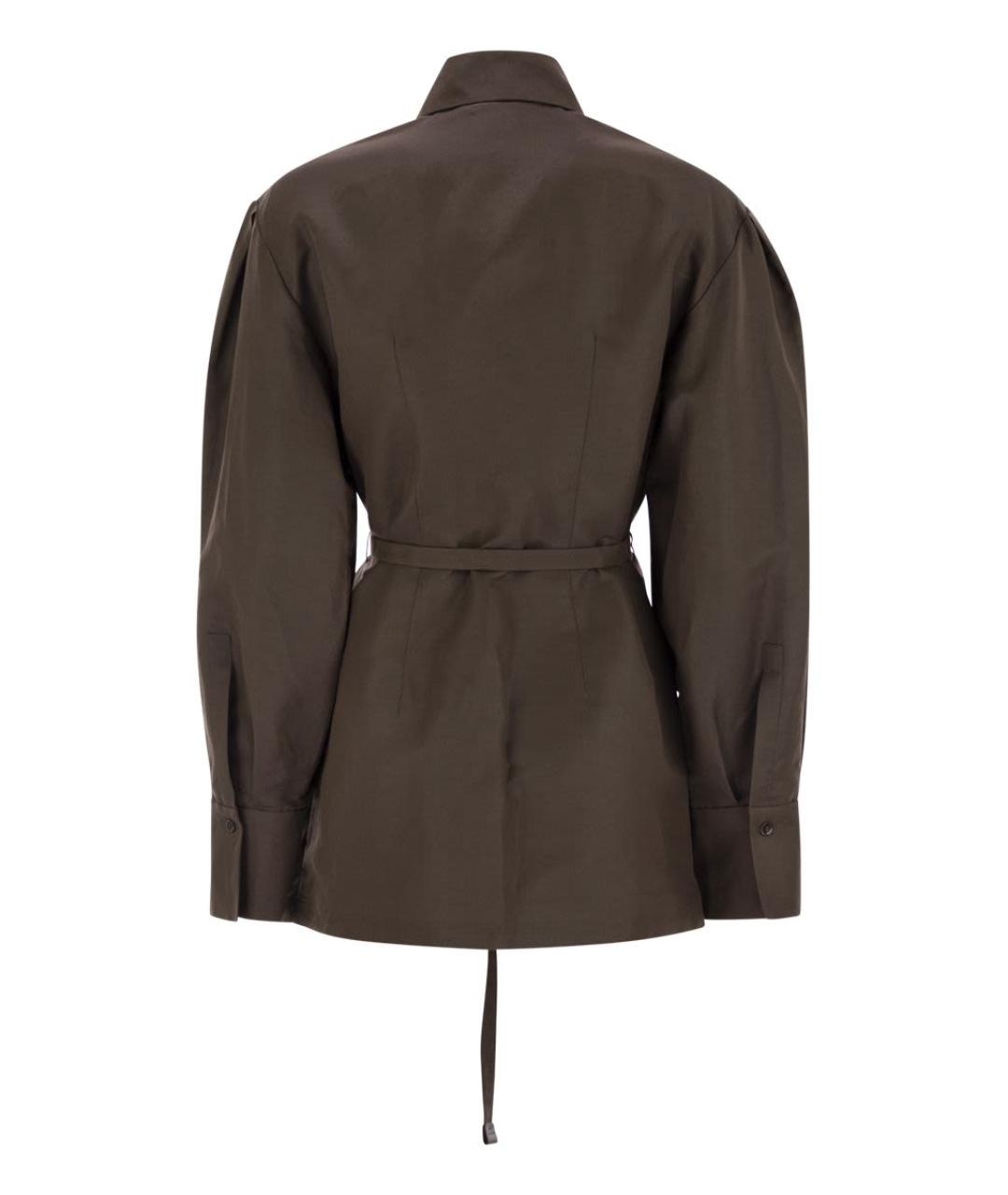 MAX MARA Коричневая льняная рубашка, фото 2