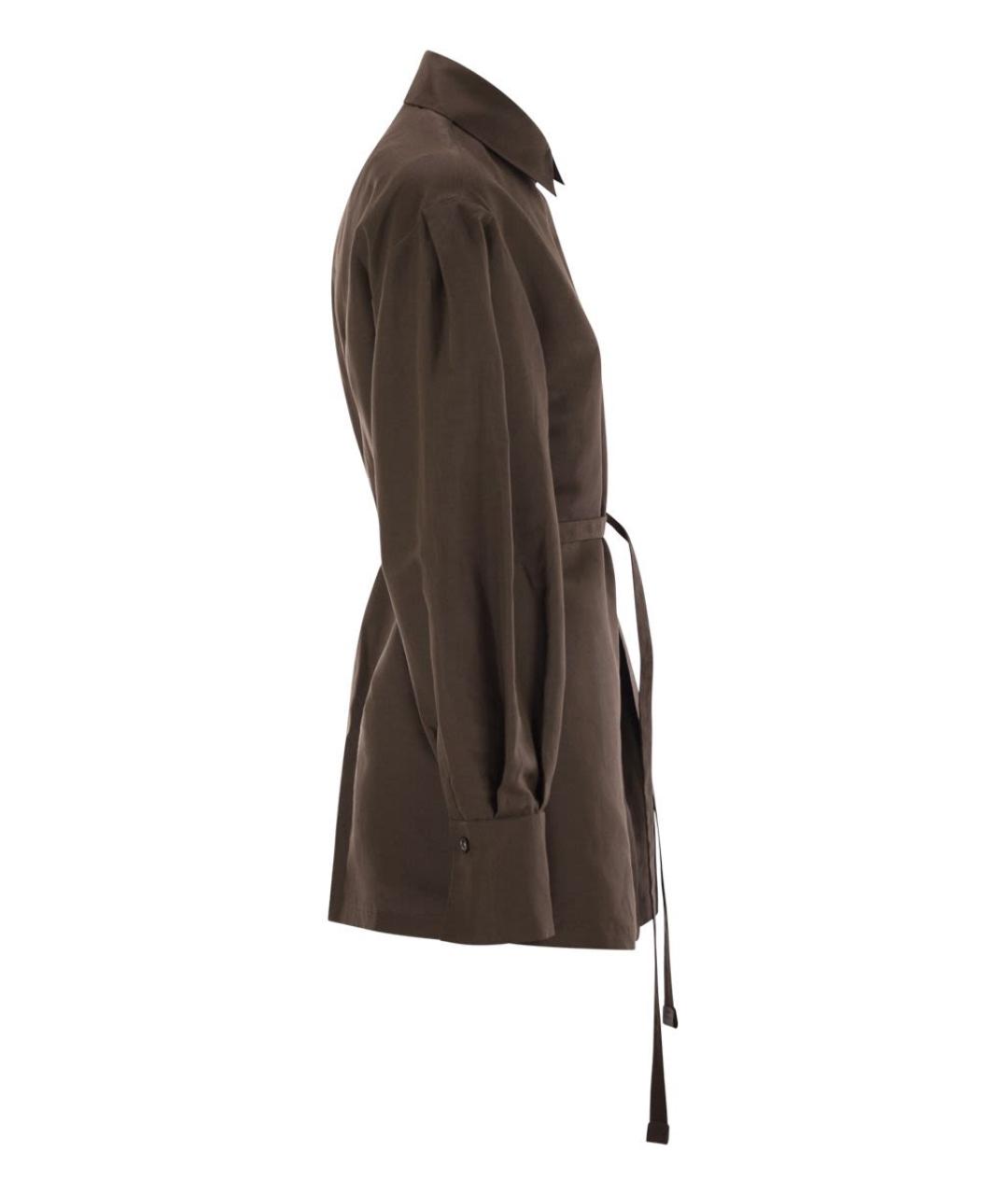 MAX MARA Коричневая льняная рубашка, фото 3