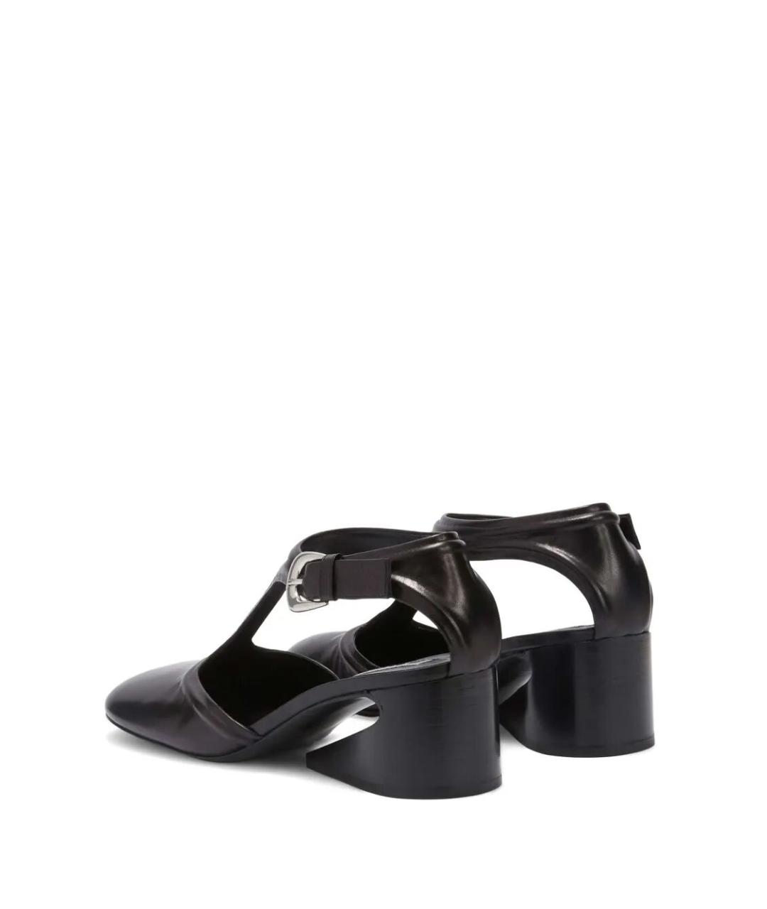 JIL SANDER Черные кожаные сандалии, фото 5