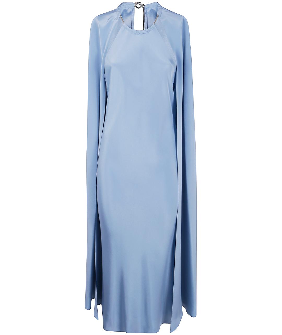MAX MARA Голубое шелковое повседневное платье, фото 1