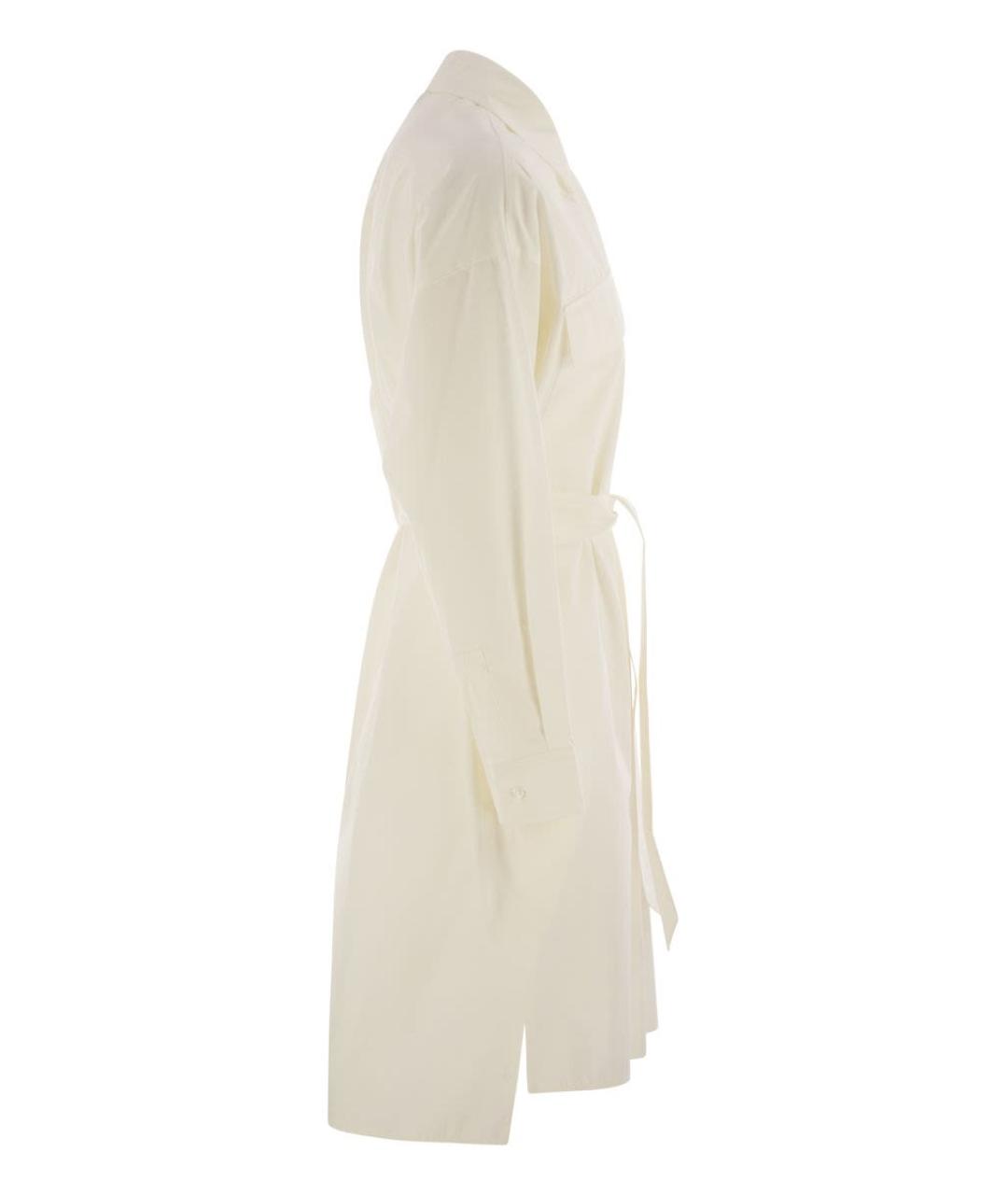 WEEKEND MAX MARA Белое хлопковое повседневное платье, фото 3