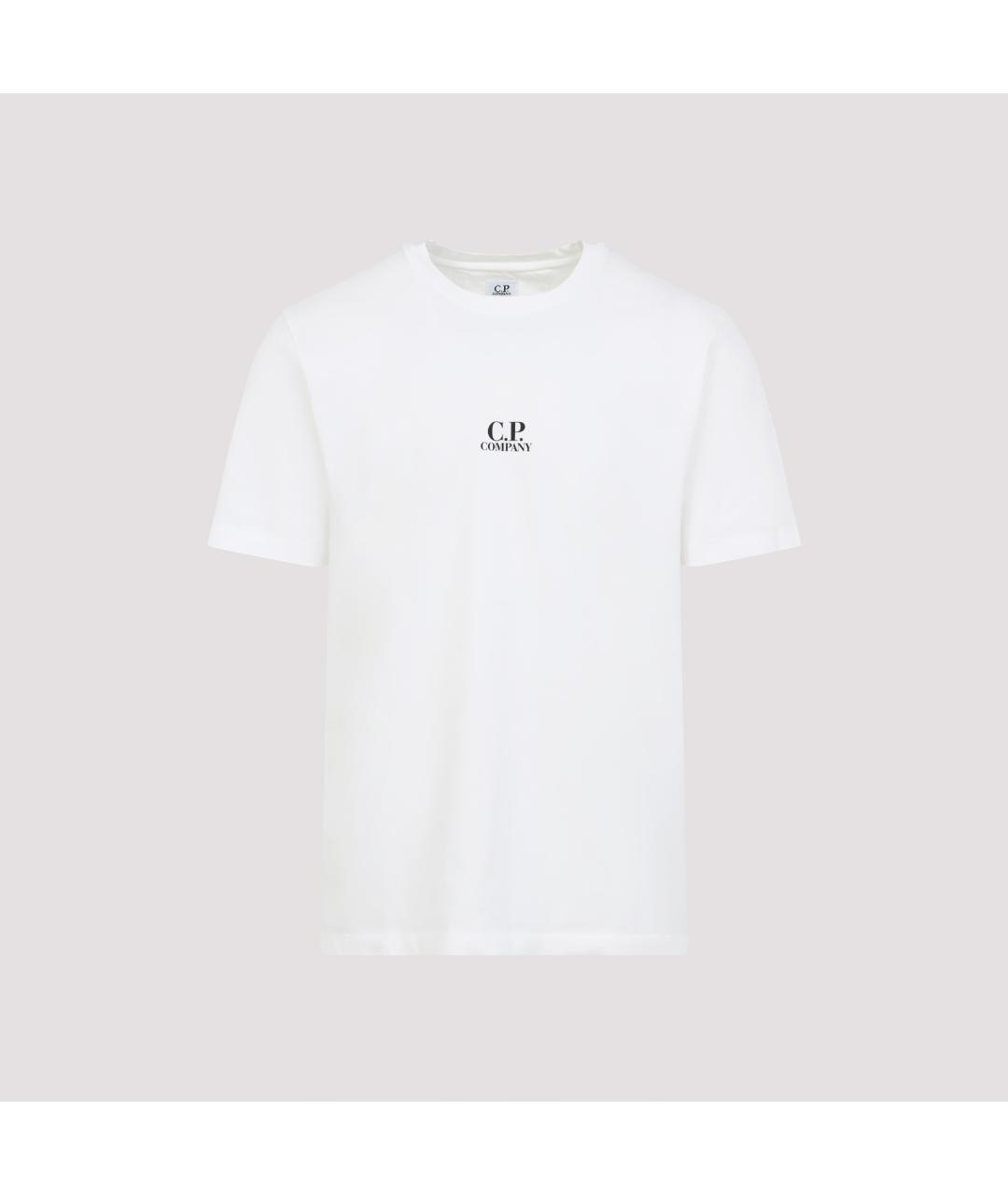 CP COMPANY Белая хлопковая футболка, фото 3