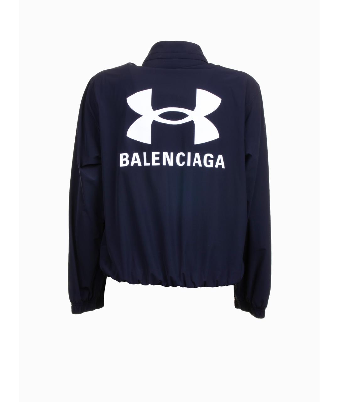BALENCIAGA Темно-синяя полиамидовая куртка, фото 5