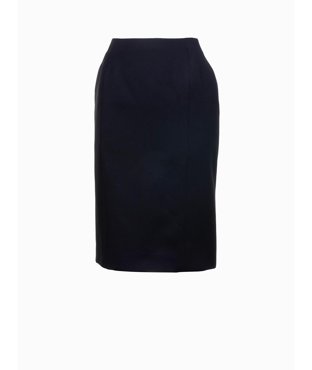 BALENCIAGA Черная шерстяная юбка миди, фото 2