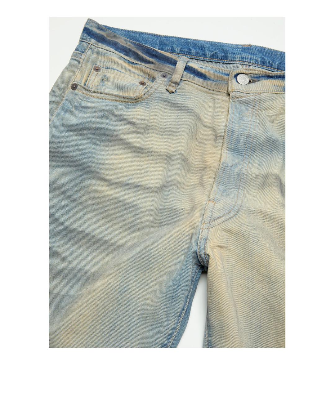 ACNE STUDIOS Голубые атласные повседневные брюки, фото 4