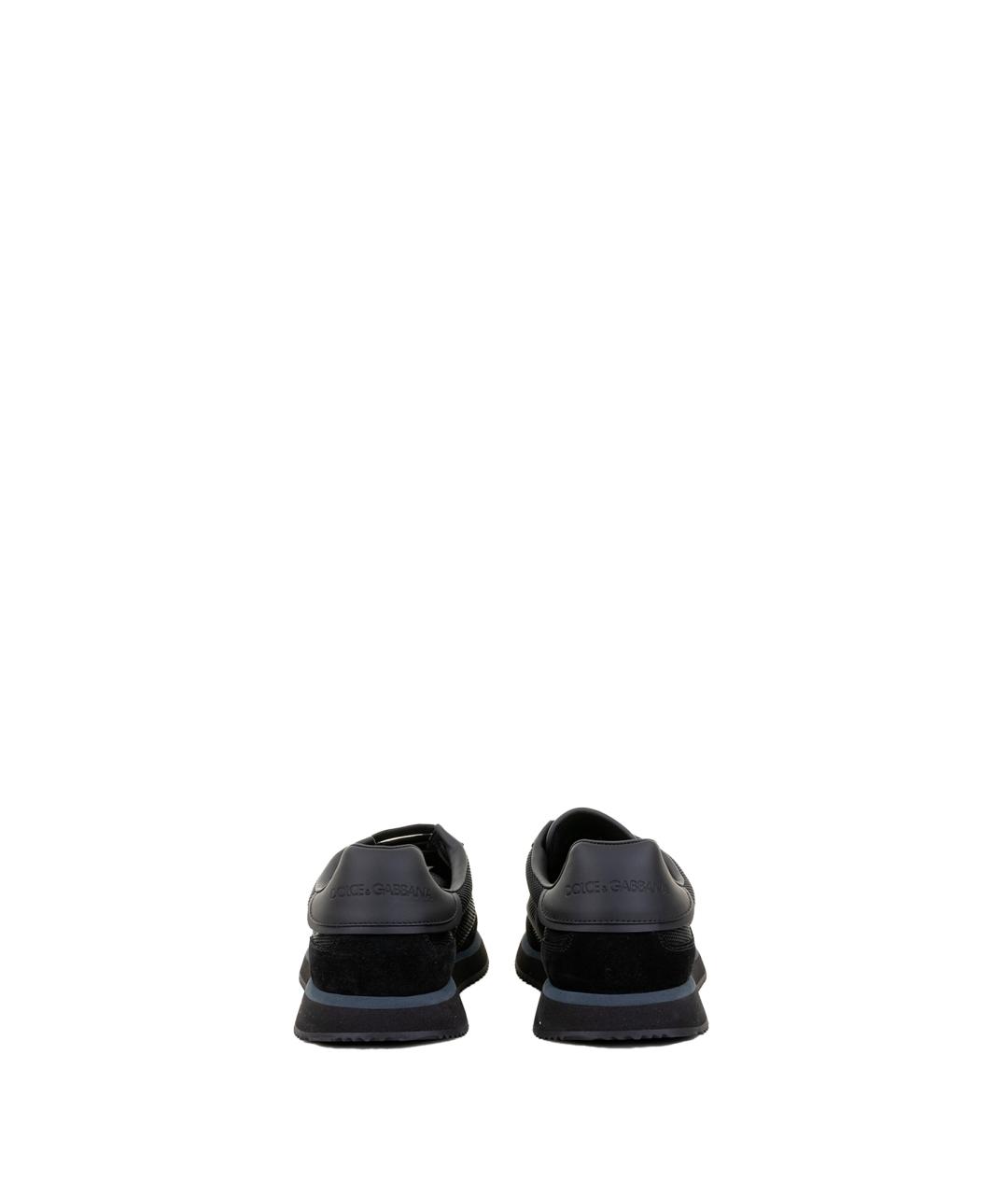 DOLCE&GABBANA Черные текстильные низкие кроссовки / кеды, фото 3