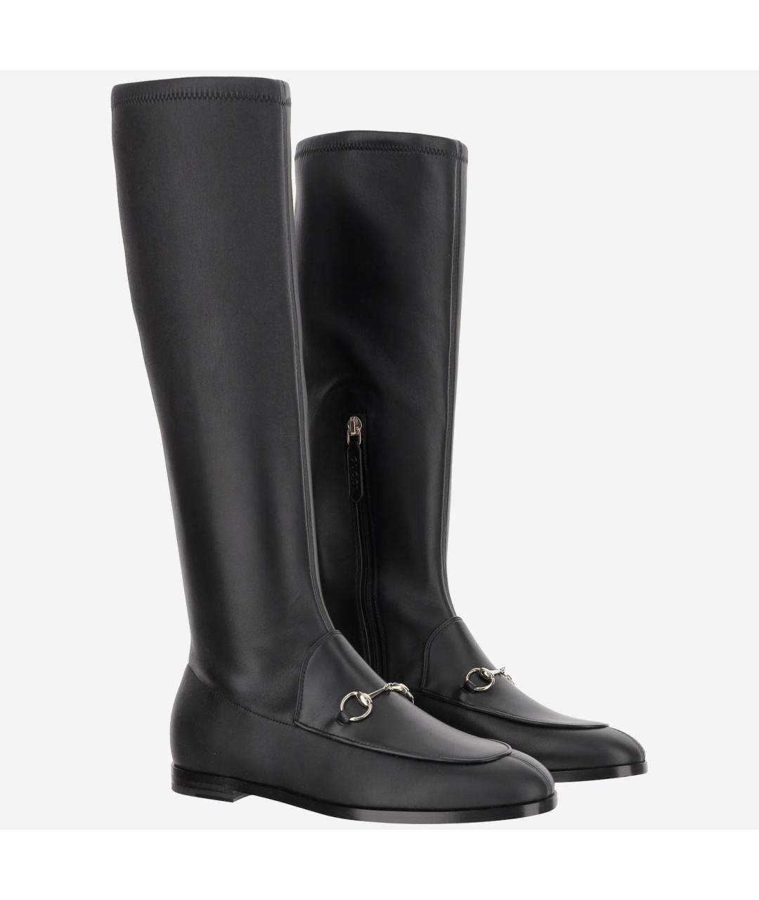 GUCCI Черные кожаные сапоги, фото 2