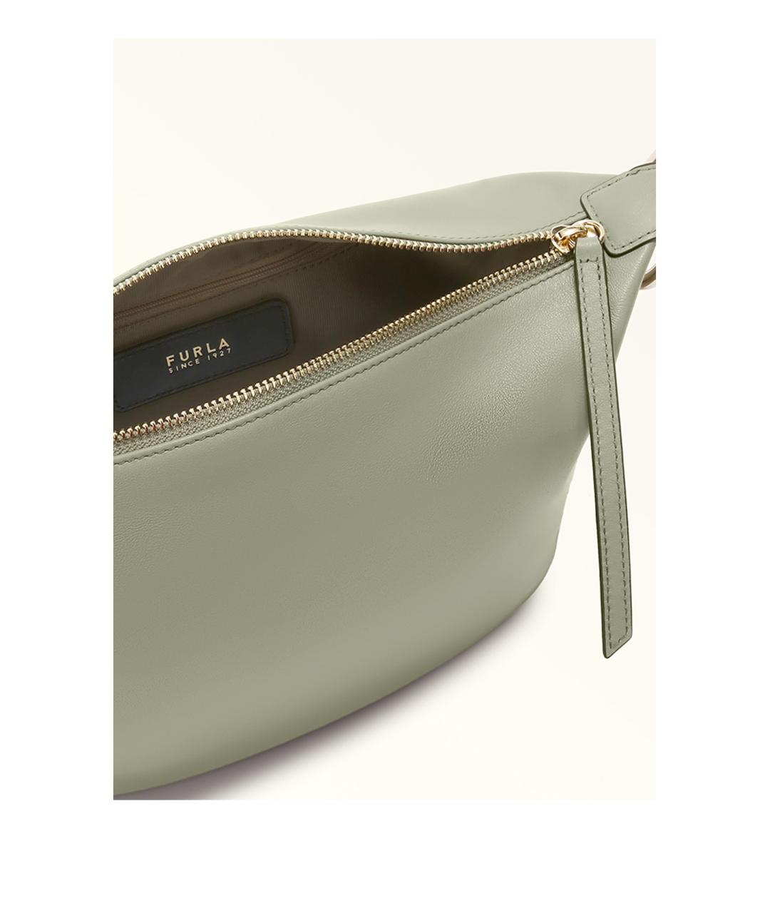 FURLA Зеленая кожаная сумка через плечо, фото 3