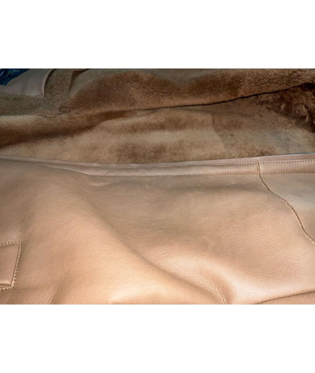 LORO PIANA Коричневая меховая дубленка/шуба, фото 6