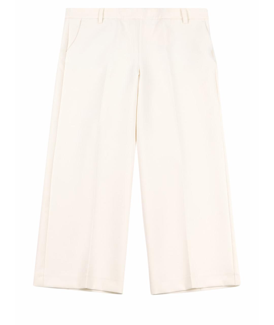 MAX MARA Белые полиэстеровые брюки широкие, фото 1
