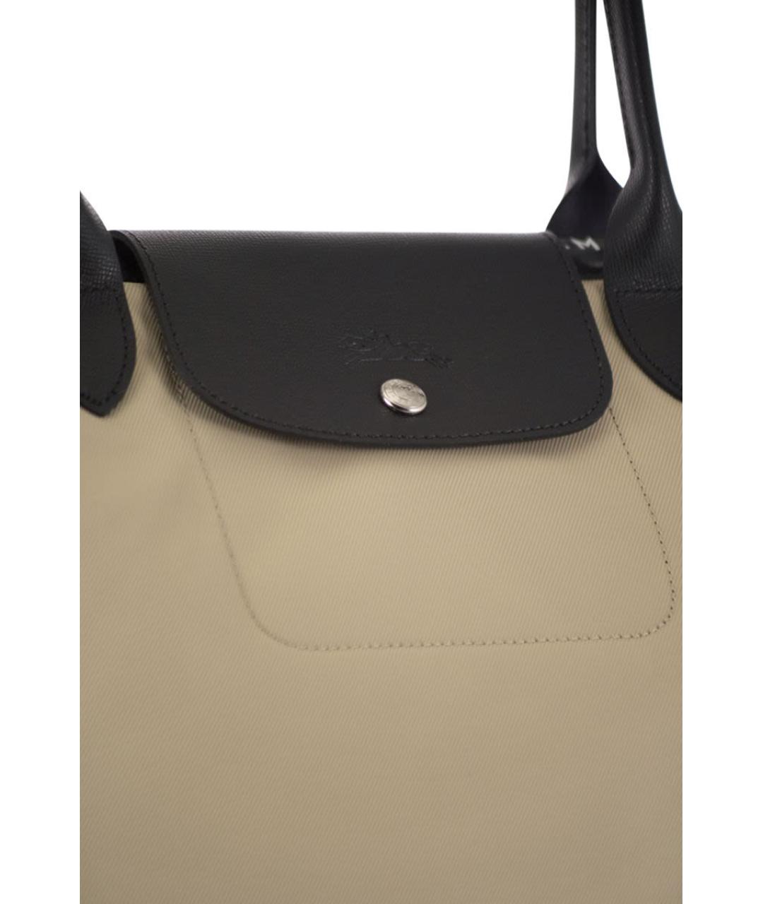 LONGCHAMP Бежевая тканевая сумка тоут, фото 5