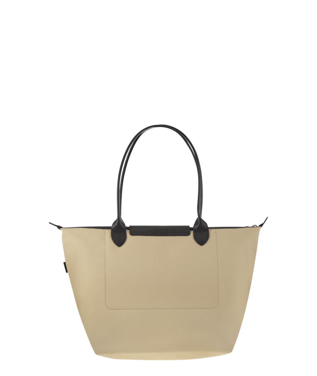 LONGCHAMP Бежевая тканевая сумка тоут, фото 2
