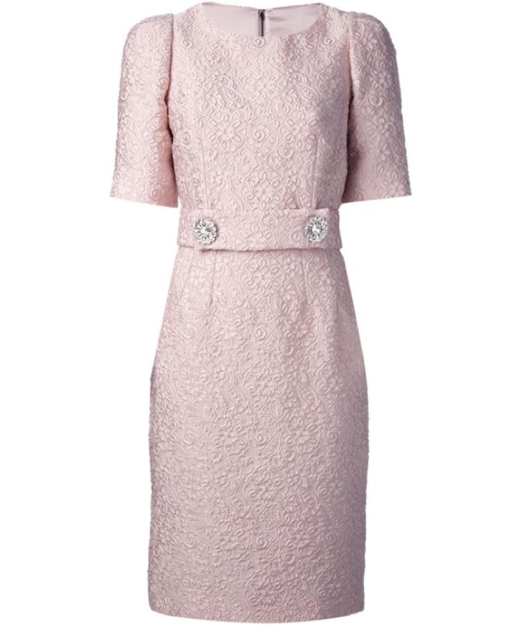 DOLCE&GABBANA Розовое коктейльное платье, фото 6