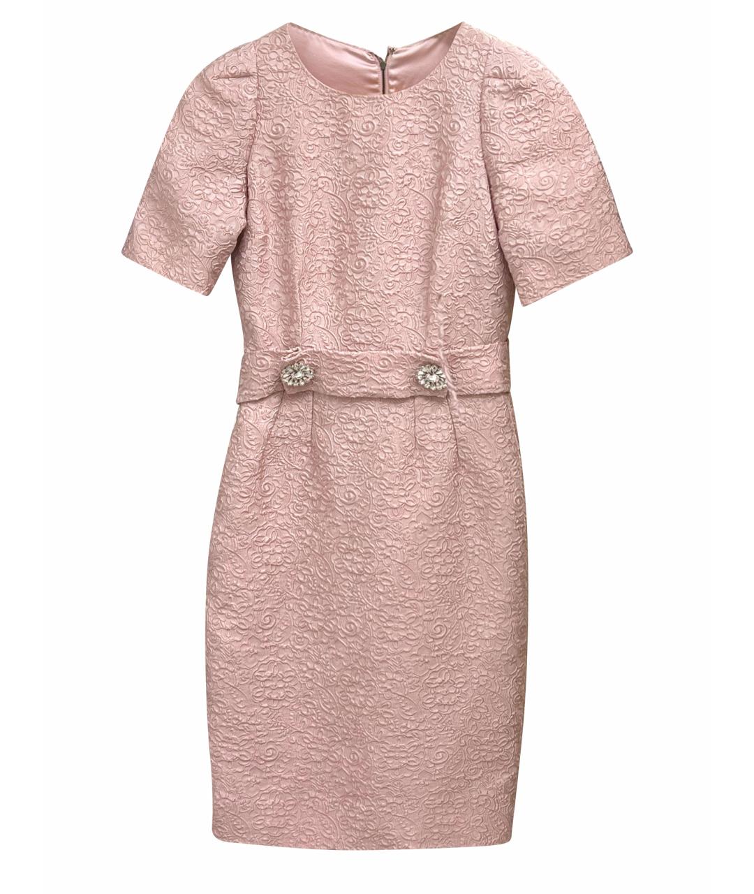 DOLCE&GABBANA Розовое коктейльное платье, фото 1